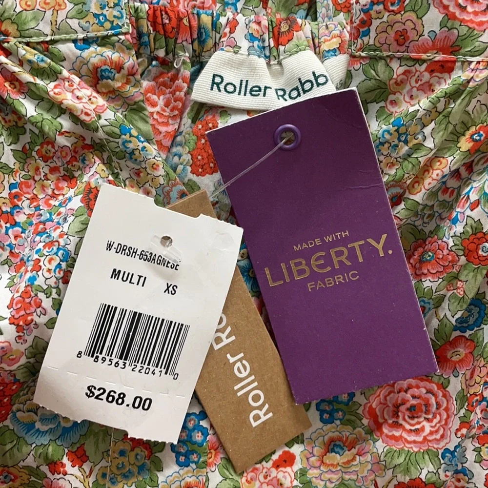 NWT Roller Rabbit Elysian Day Zara Puff Sleeve Poplin Dress - Picture 11 of 14